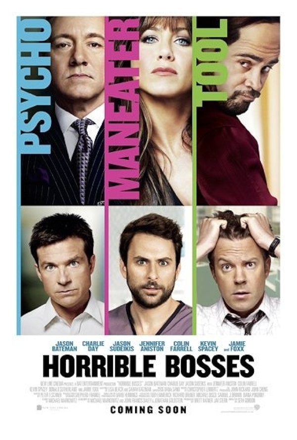 Movie poster for HORRIBLE BOSSES (UA 16+ rated)