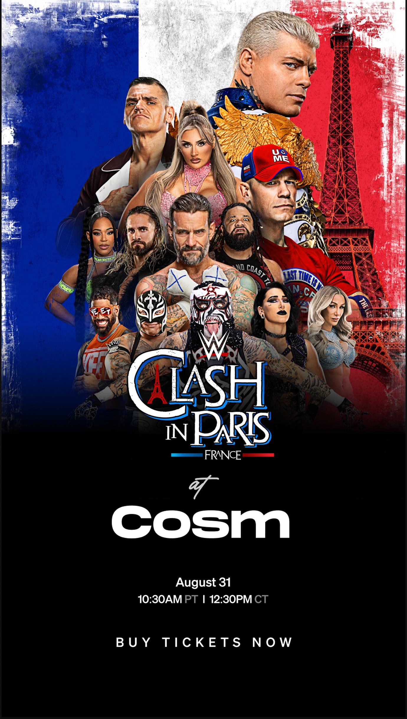 WWE Clash in Paris in COSM Shared Reality