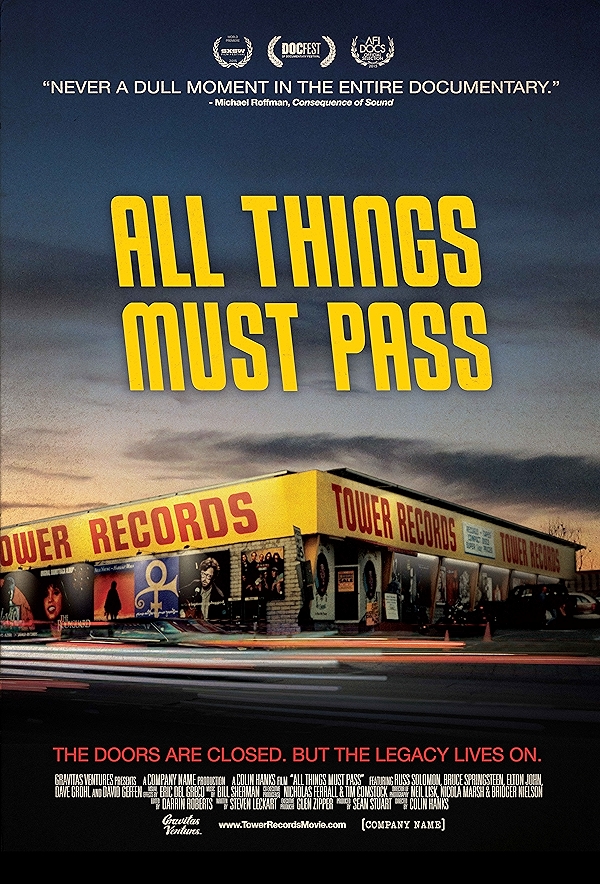 Movie poster for ALL THINGS MUST PASS (UA rated)