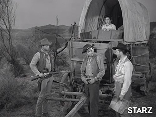 Robert Clarke, Sue England, Simon Oakland, and John Smith in Laramie (1959)