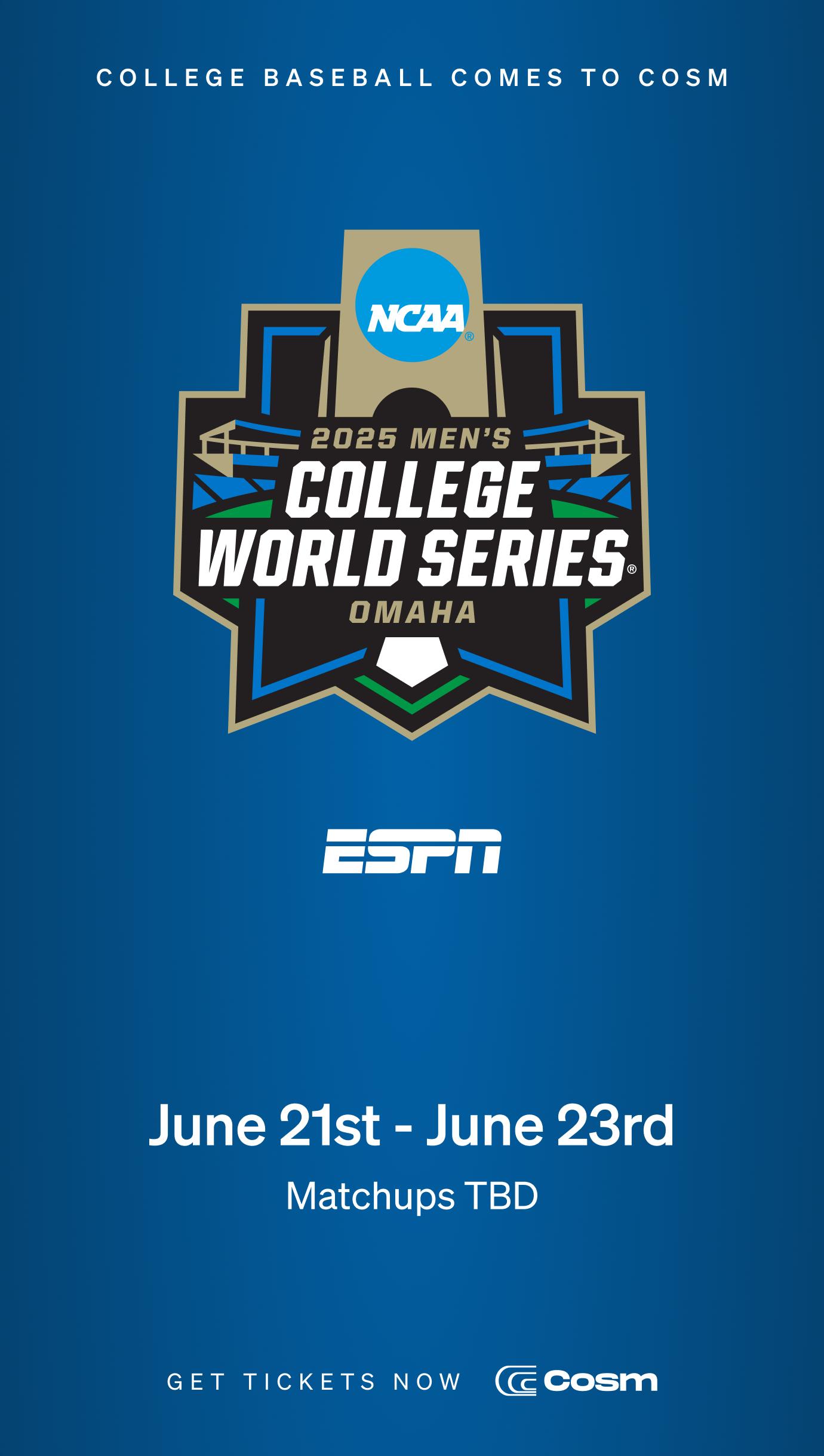 2025 Men's College World Series in COSM Shared Reality