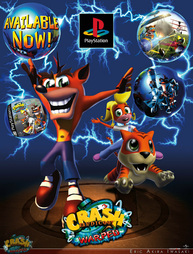 PlayStation - PS★CRASH BANDICOOT WARPED 海外版 Crash Bandicoot 3: Warped (Sony PlayStation 1) PS1 CIB
