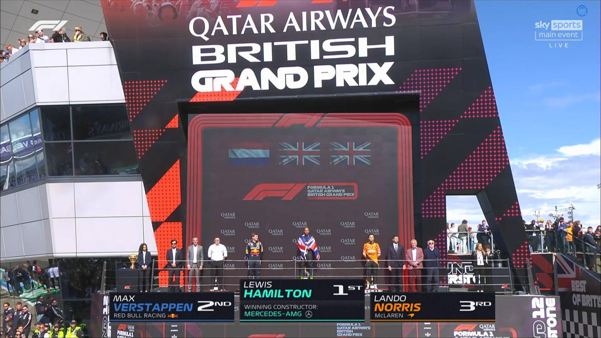 Lando Norris, Lewis Hamilton, and Max Verstappen in Qatar Airways British Grand Prix 2024 (2024)