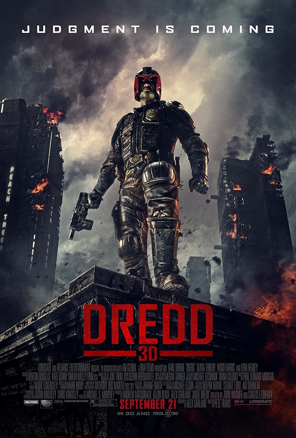 Movie poster for DREDD (UA rated)