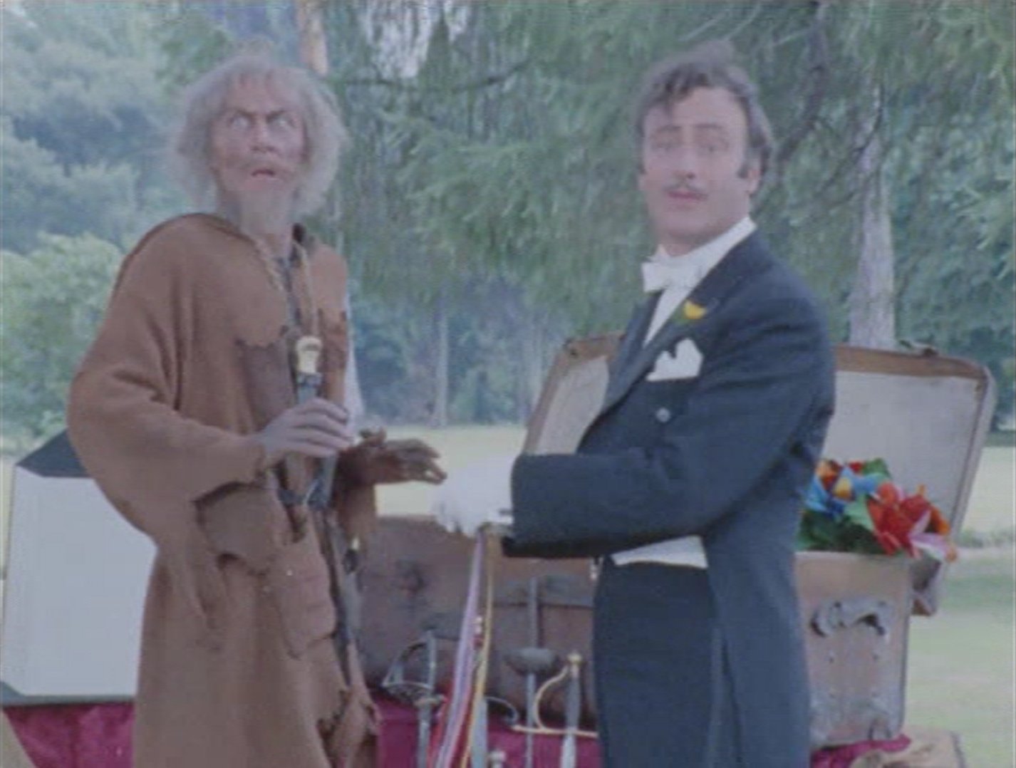 Geoffrey Bayldon and Paul Eddington in Catweazle (1970)
