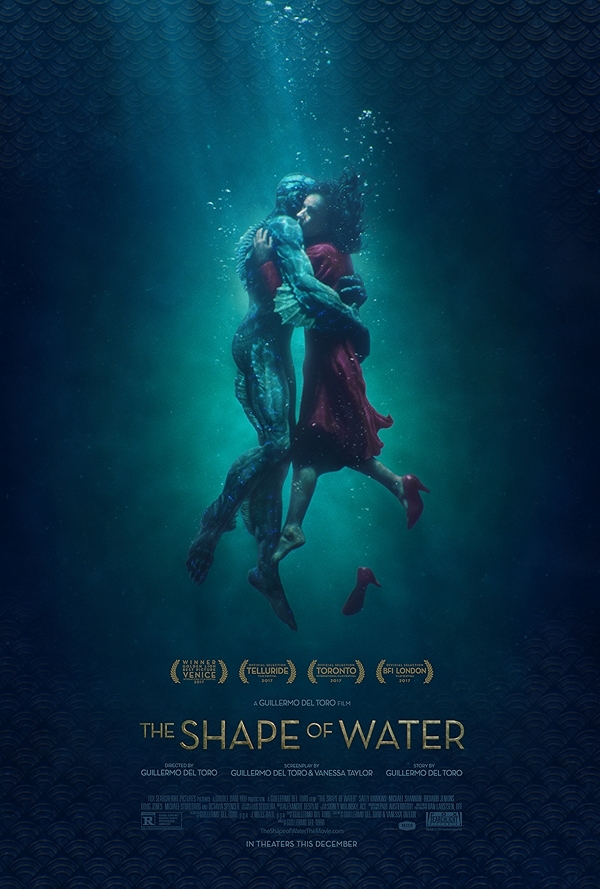 Movie poster for THE SHAPE OF WATER (A rated)