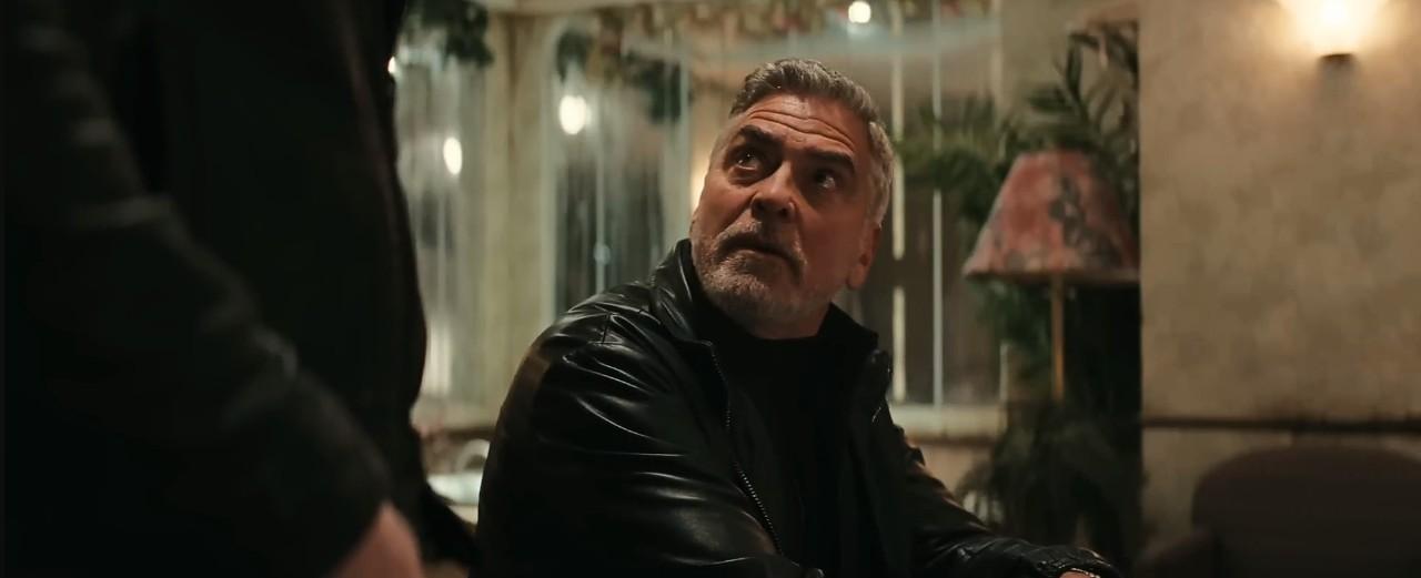 Brad Pitt and George Clooney in Wolfs (2024)