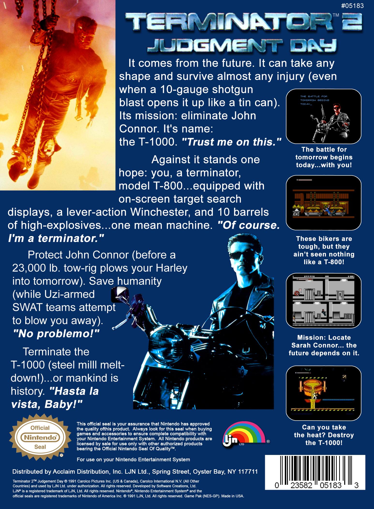 Terminator 2: Judgment Day【中古・NES北米版】 T2: Terminator 2 Judgment Day Nintendo NES Game 1992