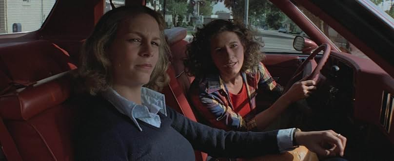 Jamie Lee Curtis and Nancy Kyes in Halloween (1978)