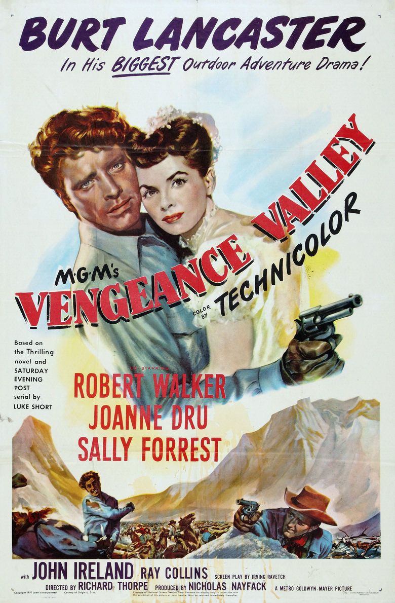 Burt Lancaster and Joanne Dru in Vengeance Valley (1951)