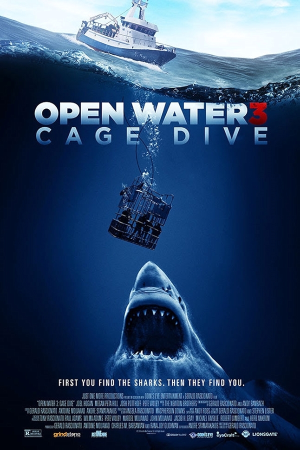 Movie poster for OPEN WATER 3- CAGE DIVE (UA rated)