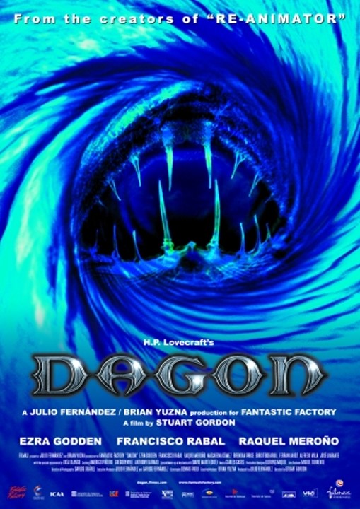 Ezra Godden, Raquel Meroño, and Francisco Rabal in Dagon (2001)