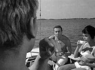 Leon Niemczyk and Jolanta Umecka in Knife in the Water (1962)