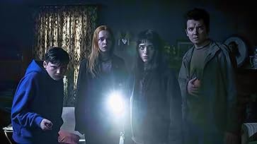 Laurel Marsden, Asa Butterfield, Natalia Dyer, and Benjamin Evan Ainsworth in All Fun and Games (2023)
