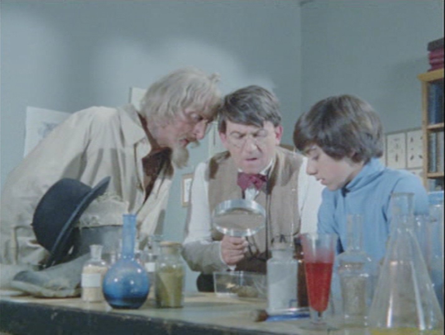 Geoffrey Bayldon, John Ringham, and Gary Warren in Catweazle (1970)