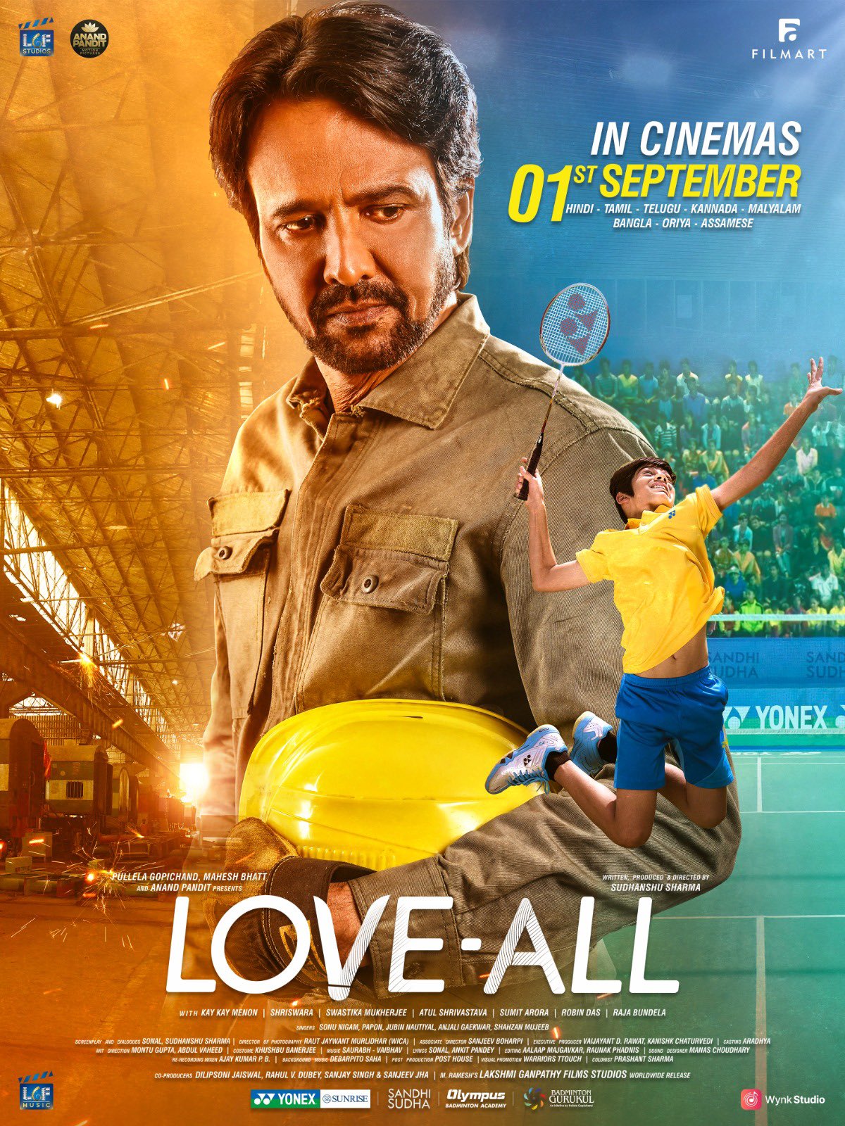 Love All (2023) Official Movie Poster Official Poster for Love All (2023) Hindi Sports Drama starring Kay Kay Menon