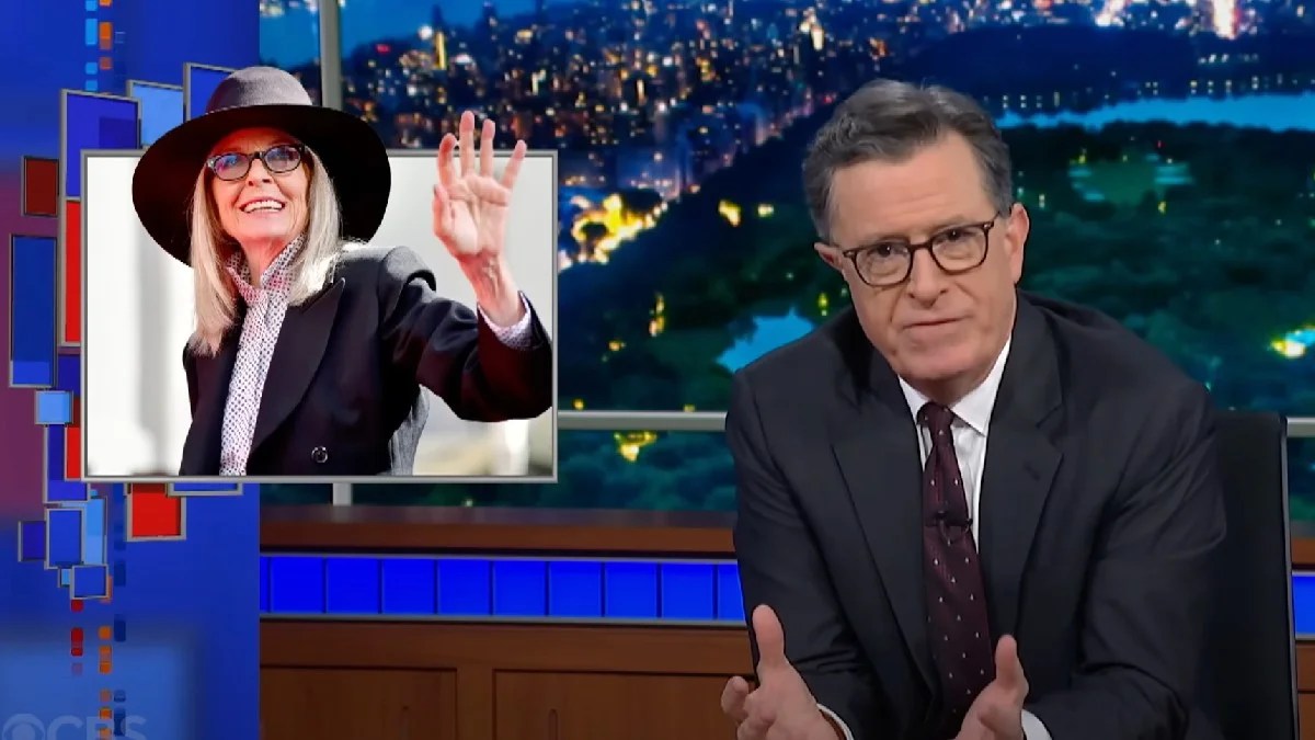 Stephen Colbert Remembers Diane Keaton by Resurfacing Her 'Charmingly  Chaotic' Scrubbed 'Colbert Report' Interview | Video - IMDb