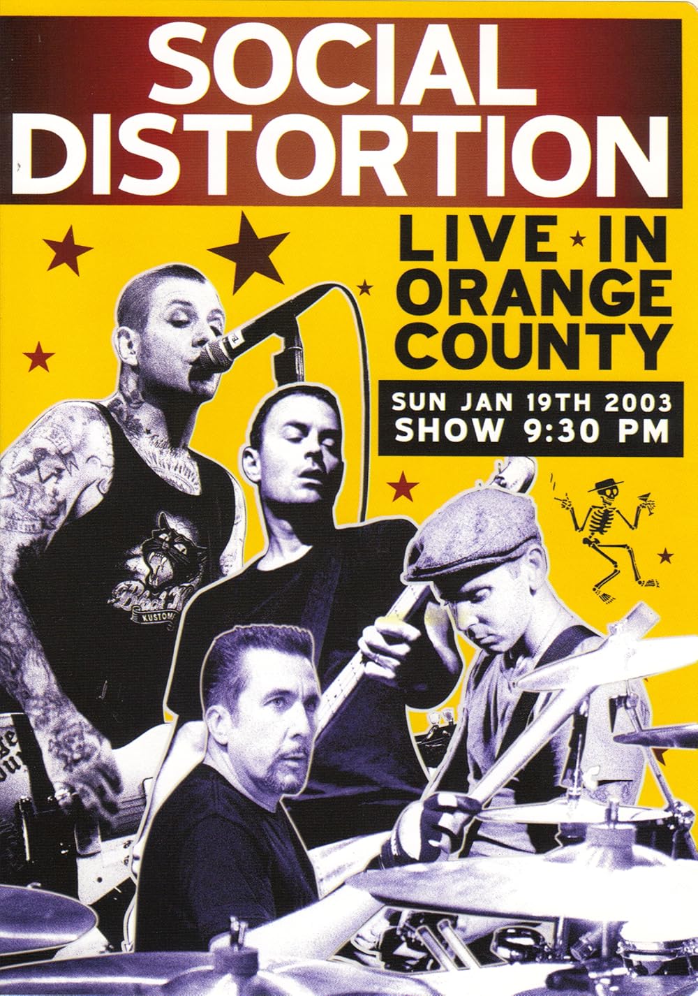 Social Distortion ライブポスター Social Distortion Concert Poster From 2008 At The San