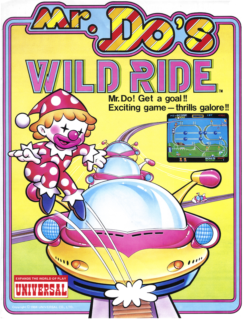 Mr. Do's Wild Ride アーケードゲーム パンフレット チラシ Mr. Do's Wild Ride アーケードゲーム パンフレット チラシ Mr