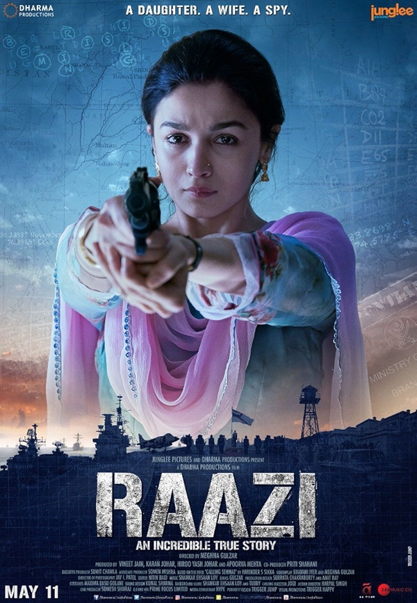Movie poster for RAAZI (UA rated)