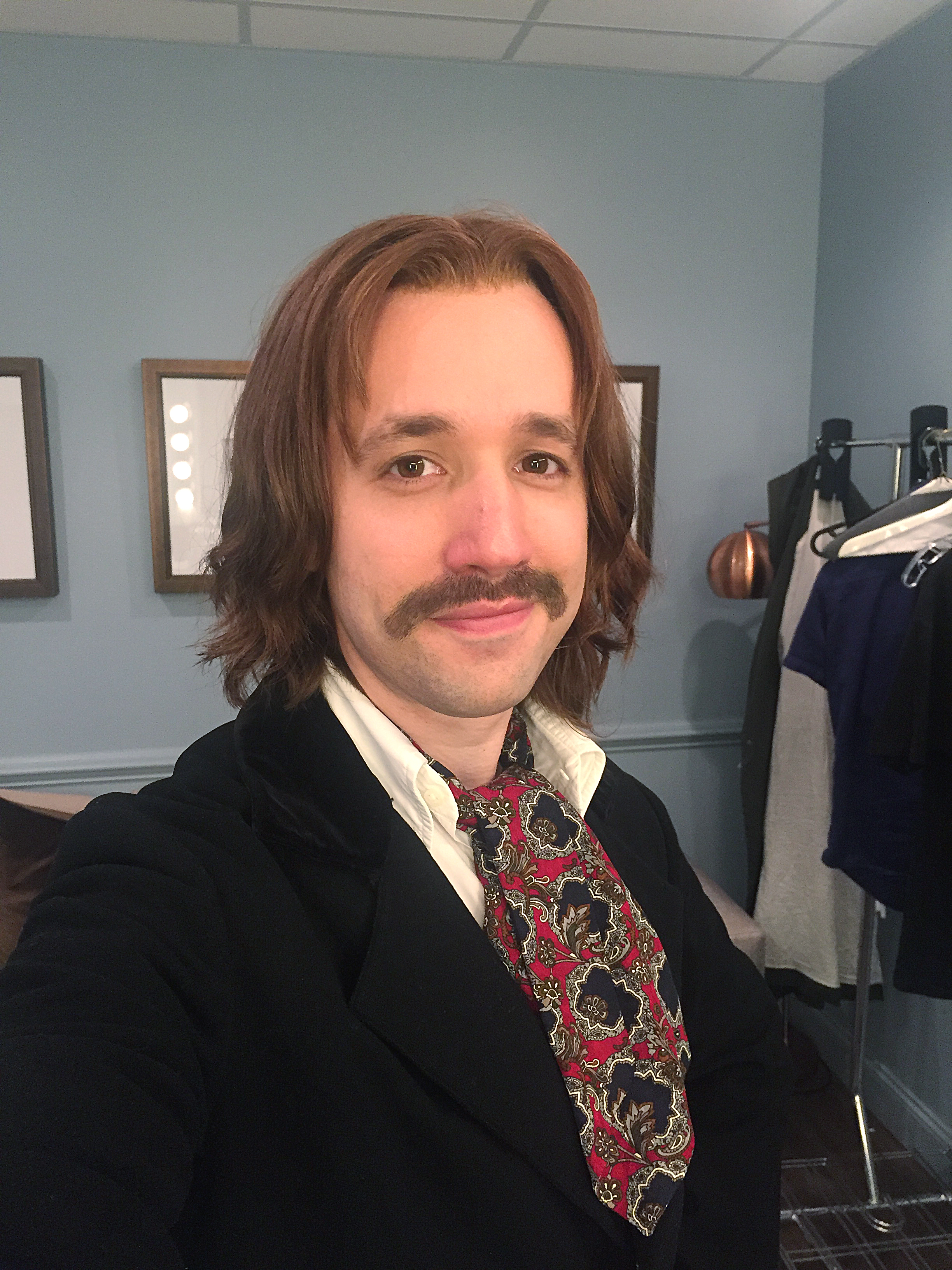 David Lautman on set of "Yesterday" (2019) as Ringo Starr.