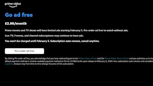 Amazon Prime Video | UK users will have to pay extra to keep it ad