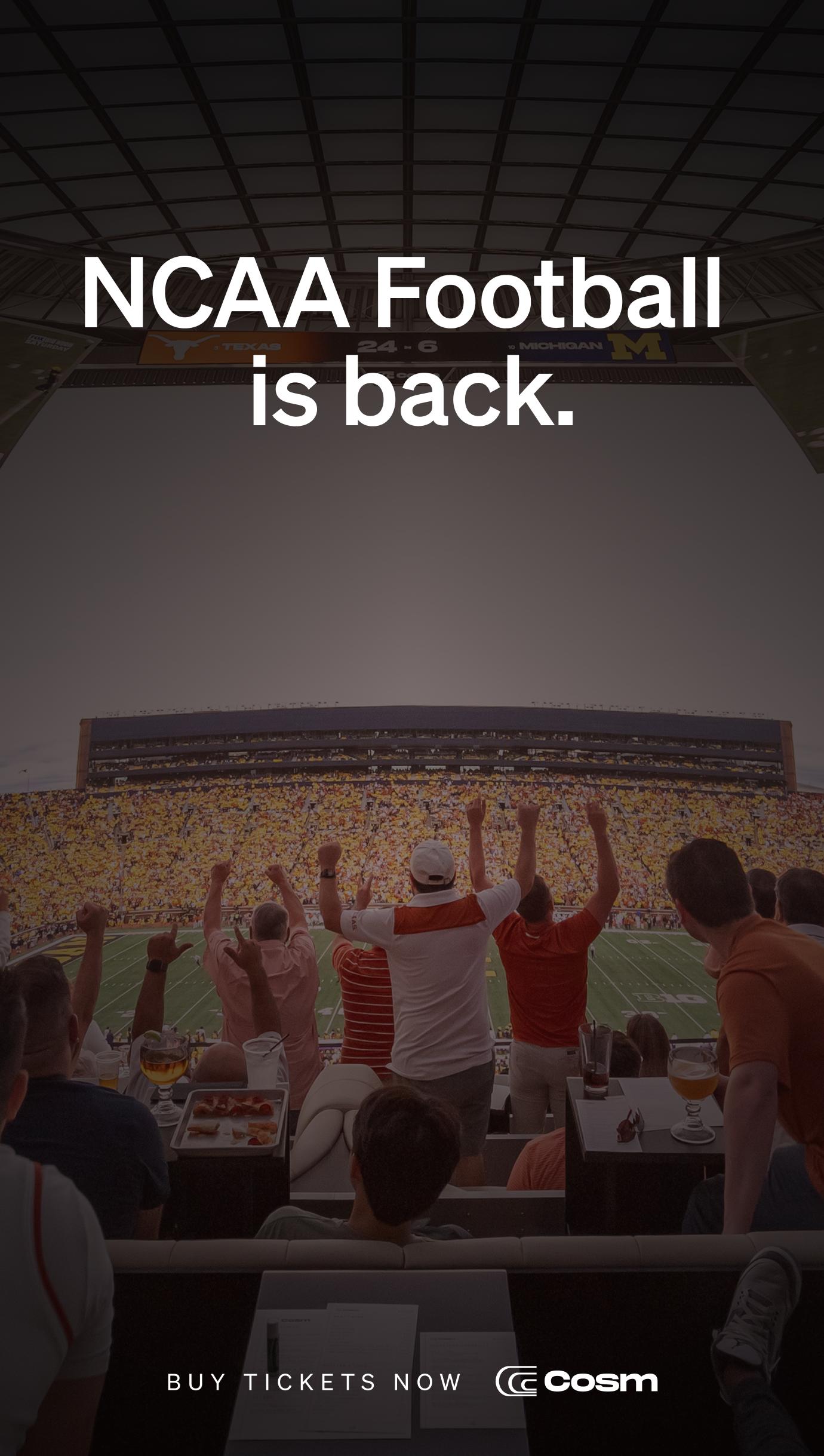 NCAA Football in COSM Shared Reality