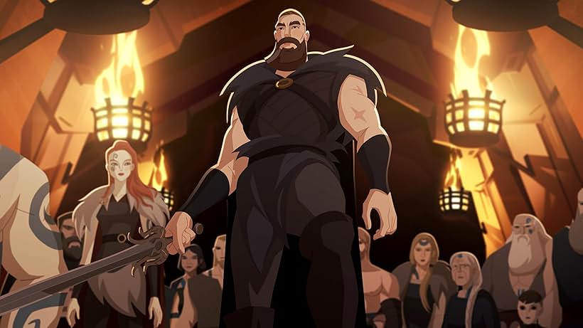 Sylvia Hoeks and Stuart Martin in Twilight of the Gods (2024)