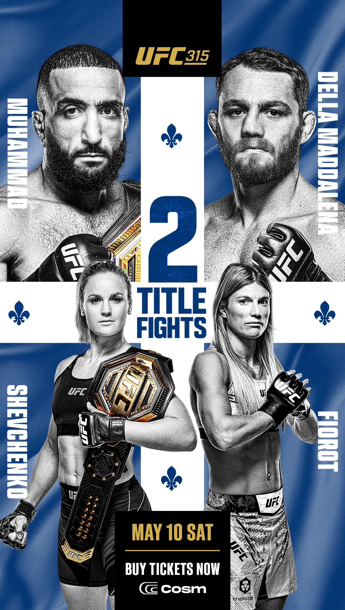 UFC 315: Muhammad vs. Della Maddalena in COSM Shared Reality