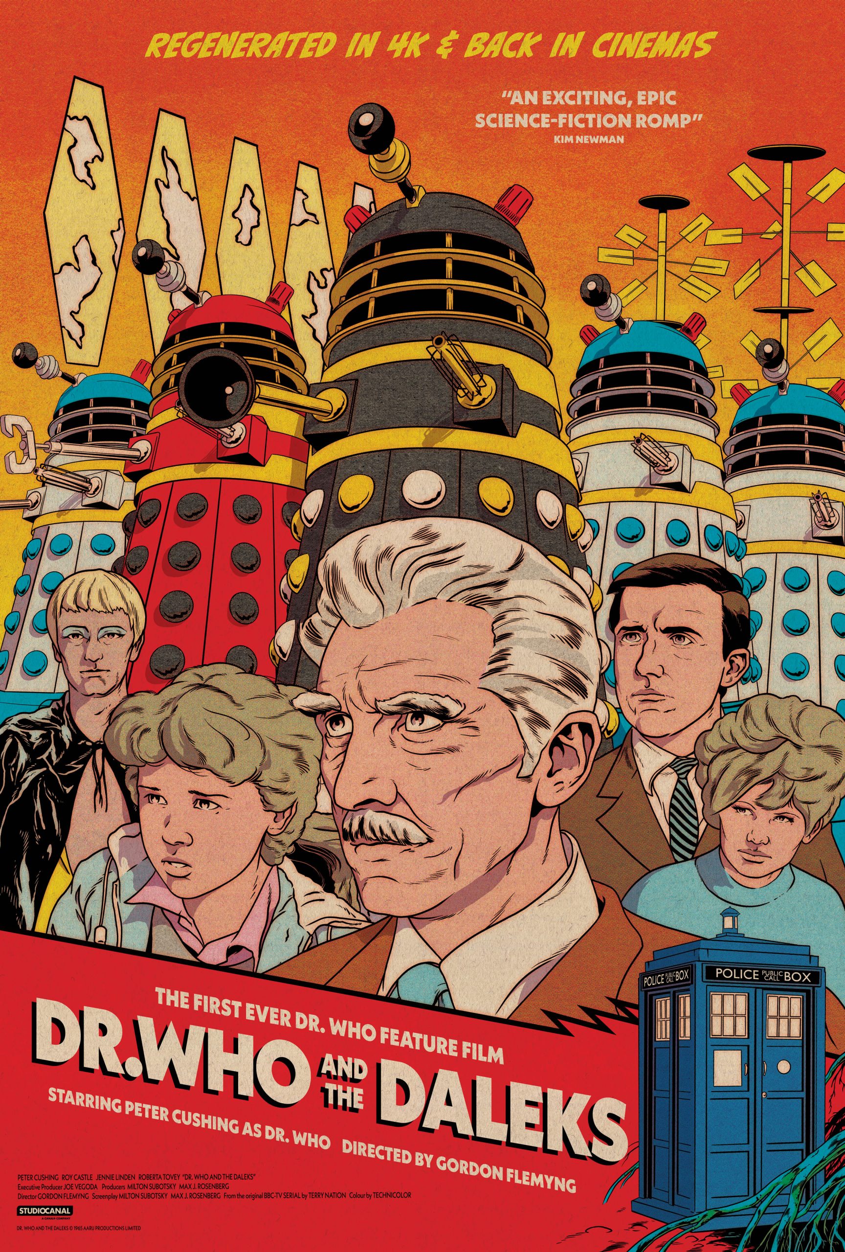 ◉希少60s Dr. Who and the Daleks ビンテージポスター Amazon