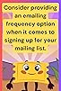 Primary photo for Email frequency options for your mailing list.