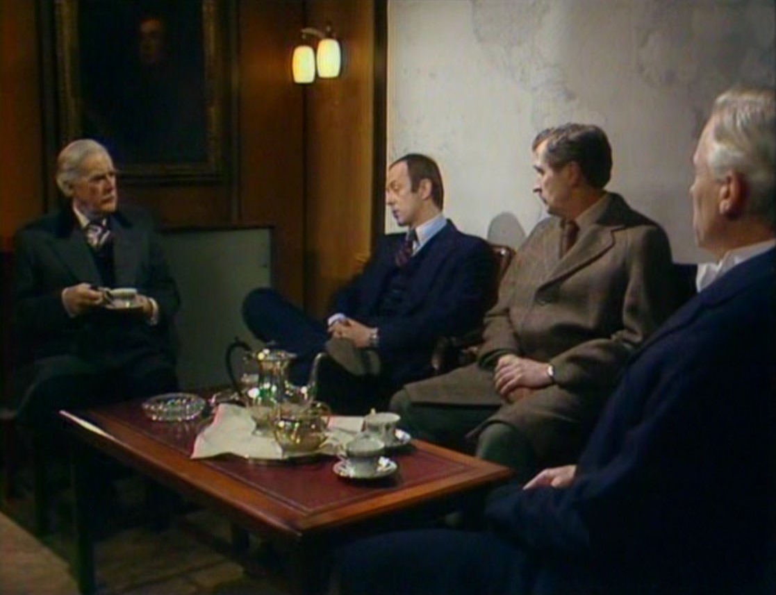Alan MacNaughtan, Roy Marsden, Richard Vernon, and Jerome Willis in At All Costs (1980)
