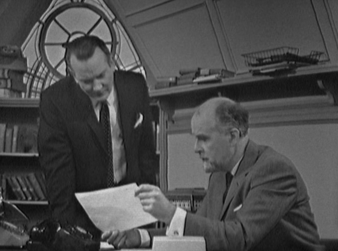 Denholm Elliott and Richard Vernon in The Catacombs (1966)