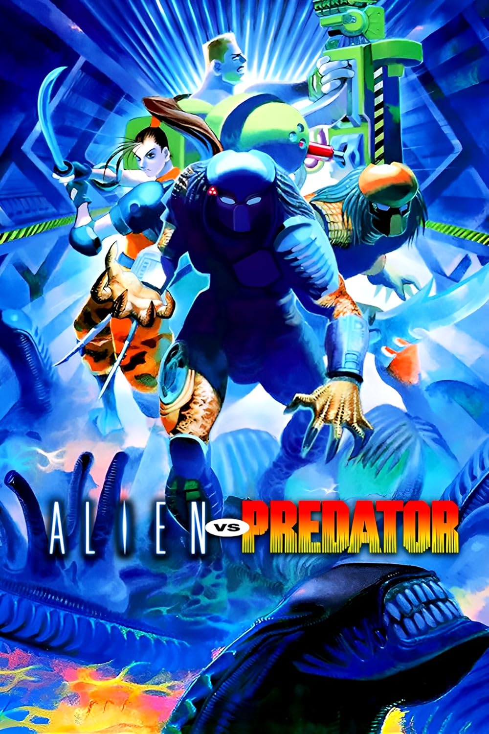 CAPCOM ALIEN vs PREDATOR ポスター Alien vs predator AVP CPS2 Poster 12x16” capcom arcade game