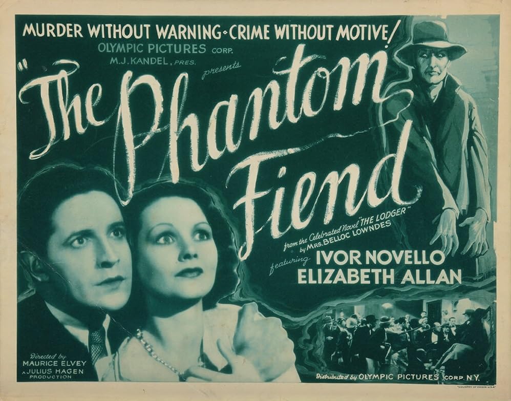 The Lodger aka The Phantom Fiend (1932) with Ivor Novello and Elizabeth Allan, US lobby card