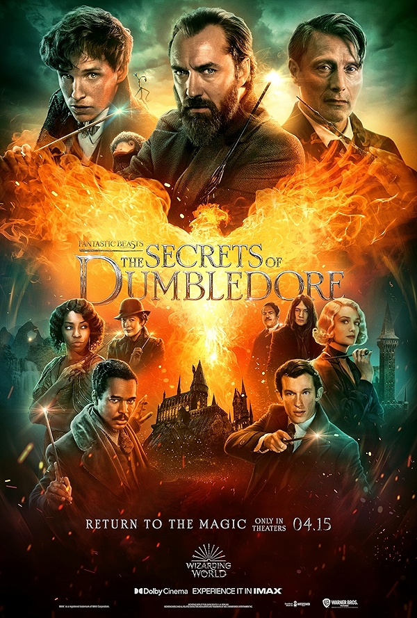 Movie poster for FANTASTIC BEASTS: THE SECRETS OF DUMBLEDORE (UA rated)