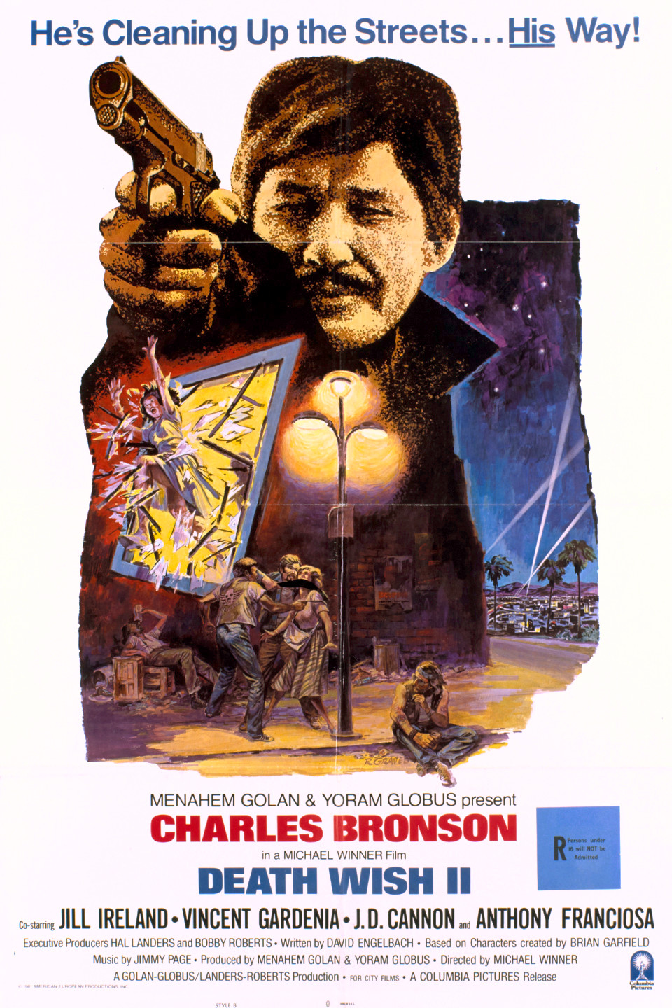 ロサンゼルス　DEATH WISH Ⅱ USオリジナル映画ポスター Death Wish II (1982)
