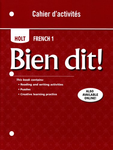 Bien Dit!: Holt French 1 book cover