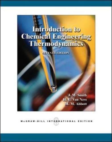 Introduction To Chemical Engineering Thermodynamics book cover