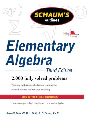 Schaum's Outlines Elementary Algebra book cover