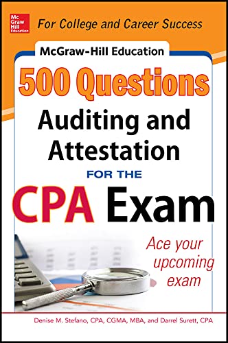 McGraw-Hill Education 500 Auditing and Attestation Questions for the CPA Exam book cover