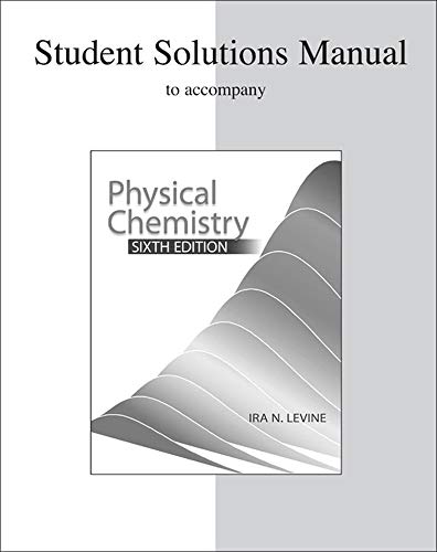 Physical Chemistry Student Solutions Manual book cover