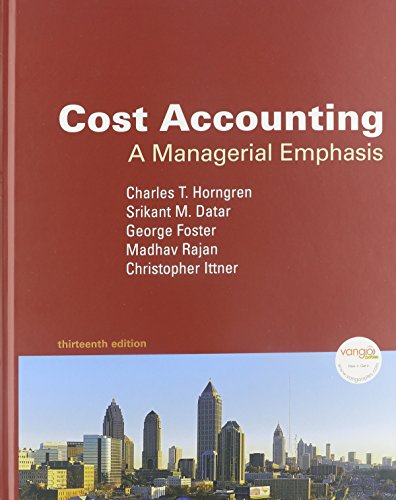 Cost Accounting: A Managerial Emphasis book cover