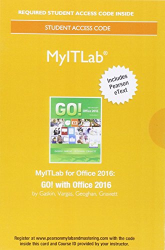 MyLab IT with Pearson eText -- Access Card -- for GO! with Office 2016 book cover