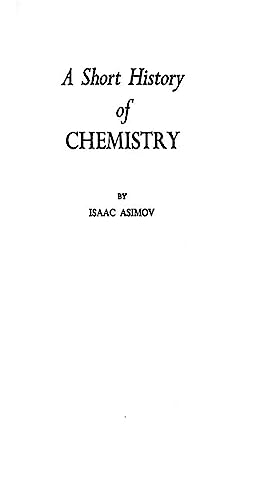 A Short History of Chemistry (Science Study) book cover