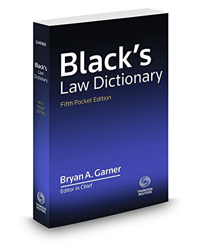 Black's Law Dictionary, Fifth Pocket Edition book cover