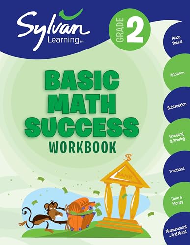 Second Grade Basic Math Success (Sylvan Workbooks) book cover