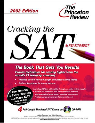 Cracking the SAT with CD-ROM, 2002 Edition (Cracking the Sat With Sample Tests on DVD) book cover