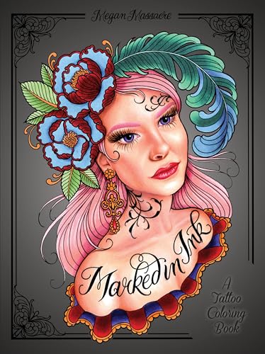 Marked in Ink: A Tattoo Coloring Book book cover
