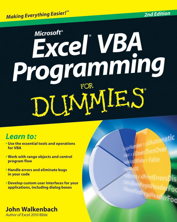 Excel VBA Programming for Dummies book cover
